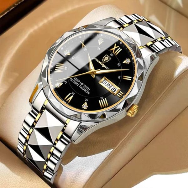 POEDAGAR Luxury Men Waterproof Luminous Date Week Quartz Men's Watch code 103 - Image 2